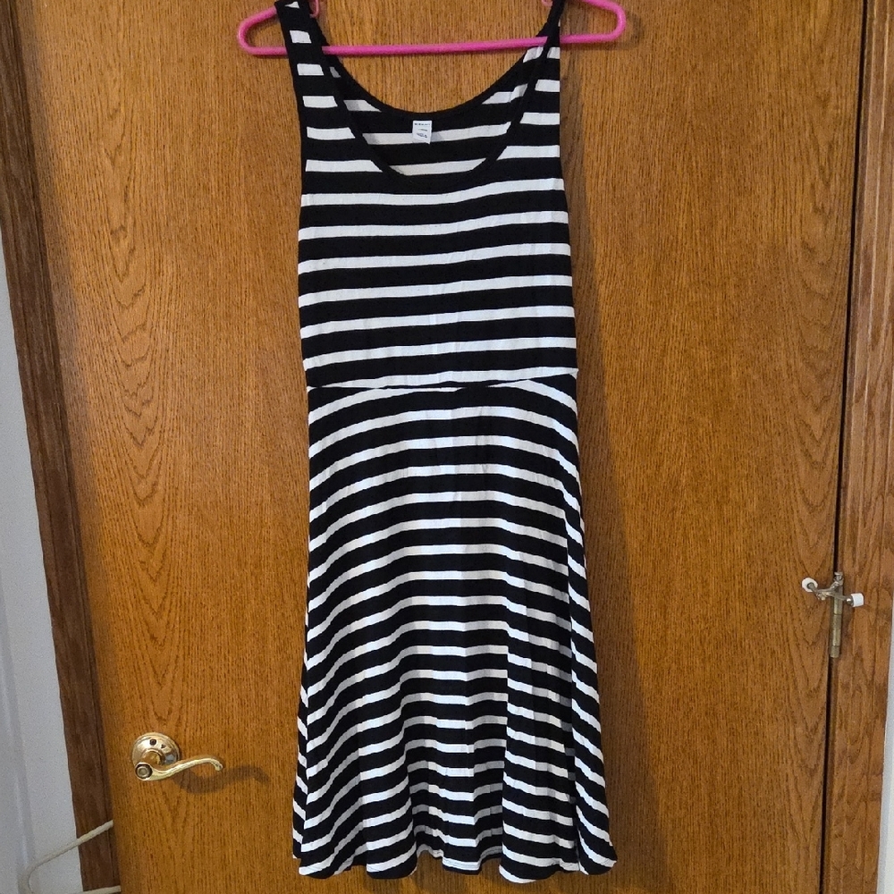 Black and White Striped Dress